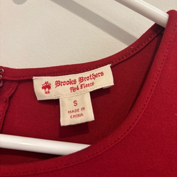 Brooks Brothers Red Fleece Sheath Dress Small Office Careerwear Business Capsule - Picture 11 of 11